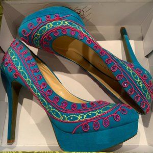 GIANNI BINI - ALEXIS - Capri Blue (Size 8.5)